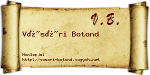 Vásári Botond névjegykártya